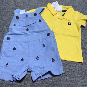 Gymboree 0-3 months set sailboat print